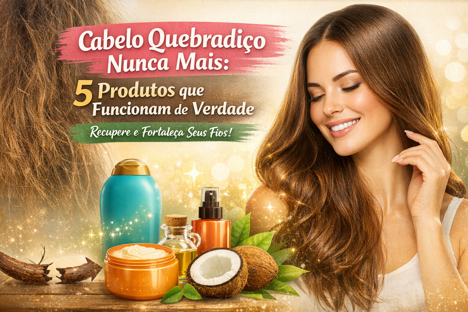Cabelo Quebradiço Nunca Mais: 5 Produtos que Funcionam de Verdade