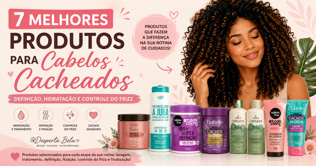 7 Melhores Produtos para Cabelos Cacheados: Opções para Definição, Hidratação e Frizz